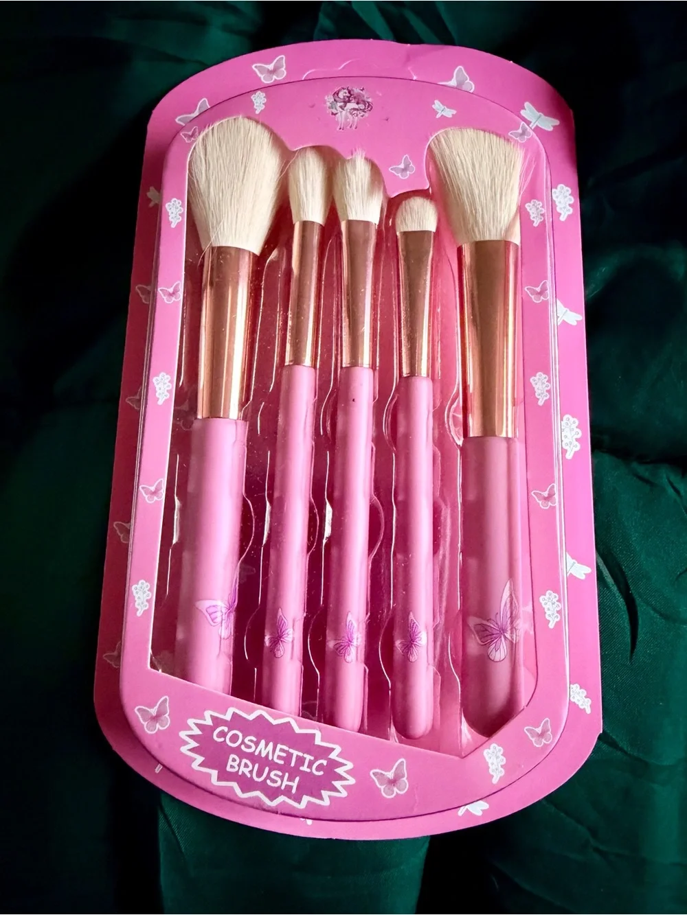 Pink Cosmetic Brush Set - 5 Piece